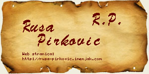 Rusa Pirković vizit kartica
